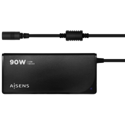 CARGADOR AISENS 90W AUTOMATICO UNI PORTATIL 12 CONECTORES USB A QC30 NEGRO