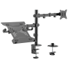 SOPORTE MONITOR AISENS MESA GIRATORIO E INCLINABLE PORTATIL MONITOR 9KG 17 32