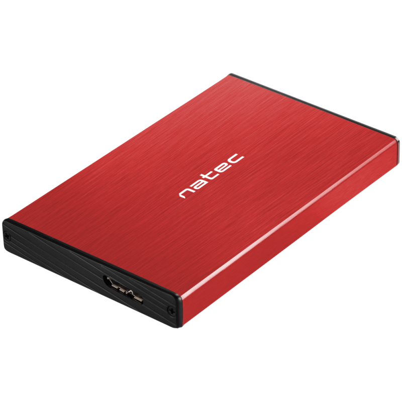 CAJA EXTERNA NATEC RHINO GO DISCO DURO 25 USB 30 SATA ROJA