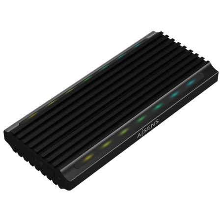 CAJA EXTERNA AISENS M2 RGB GAMING SATA NVME A USB31 GEN2 NEGRA