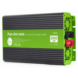 INVERSOR CORRIENTE DC AC GEMBIRD COCHE DE ONDA SINUSOIDAL PURA DE 12 V 2000 W