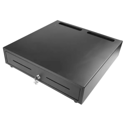 CAJON PORTAMONEDAS MUSTEK 460X465 MM 5 BILL 8 MON RJ12 MICROSWITCH NEGRO