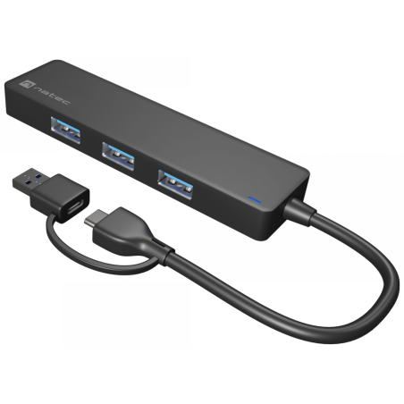 HUB NATEC MAYFLY USB C 30 4 PUERTOS ADAPTADOR USB A