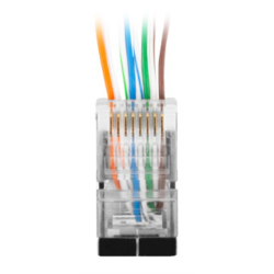 CONECTOR LANBERG CAT6 FTP 8P8C PASS THROUGH TYPE PACK 20 UDS