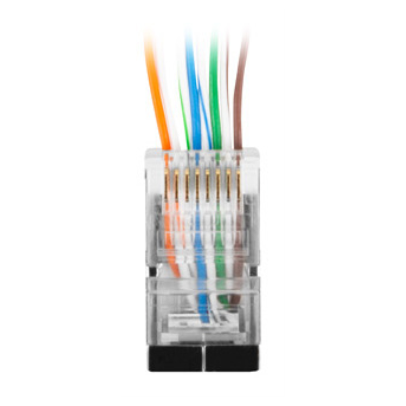 CONECTOR LANBERG CAT6 FTP 8P8C PASS THROUGH TYPE PACK 20 UDS