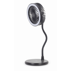 VENTILADOR DE SOBREMESA CON LAMPARA Y CARGADOR INALAMBRICO