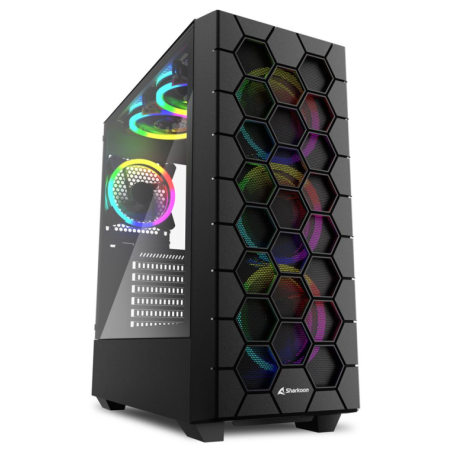 CAJA SHARKOON RGB HEX ATX 2XUSB30 SIN FUENTE NEGRO
