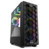 CAJA ATX SHARKOON RGB HEX 2XUSB30 SIN FUENTE NEGRO