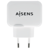 CARGADOR USB 17W AISENS 5V 34A 2xUSB CON CONTROL AI BLANCO