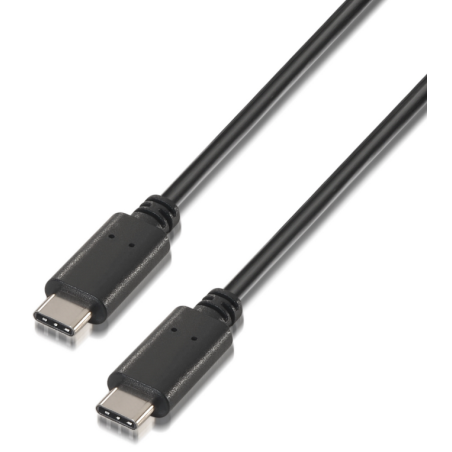 CABLE AISENS USB 20 3A TIPO USB C M USB C M NEGRO 20M