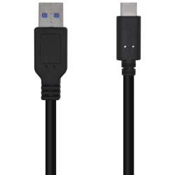 CABLE AISENS USB 31 GEN2 10GBPS 3A TIPO USB C M A M NEGRO 05mts