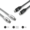 CABLE SUBBLIM 2X PREMIUM USB C TO USB C ALU BLACK SILVER