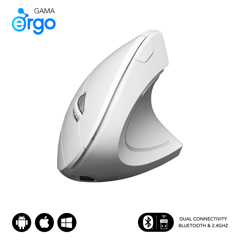 RATON SUBBLIM GLIDE ERGO DUAL BLANCO RECARGABLE