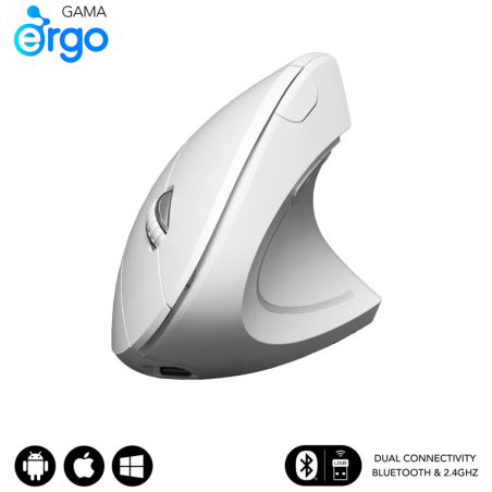 RATON SUBBLIM GLIDE ERGO DUAL BLANCO RECARGABLE