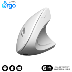 RATON SUBBLIM GLIDE ERGO DUAL BLANCO BLUETOOTH BATERIA RECARGABLE