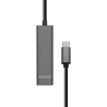 HUB AISENS USB 31 USB C USB C M 4xTIPO A H GRIS 15CM