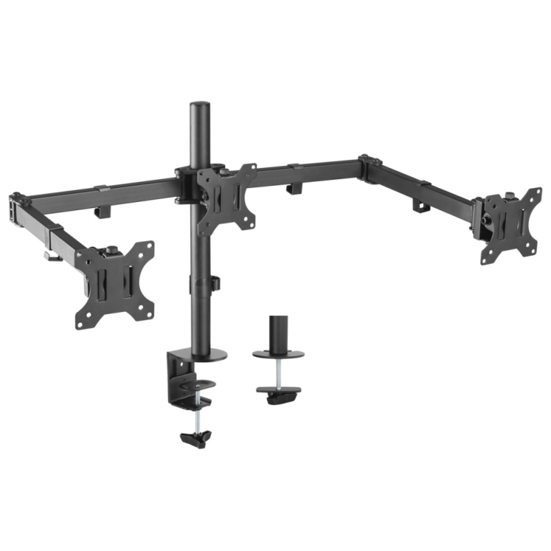 SOPORTE MESA AISENS 3 MONITORES 7KG 13 27 GIRATORIO INCLINABLE NEGRO