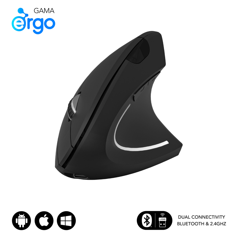 RATON SUBBLIM GLIDE ERGO DUAL NEGRO RECARGABLE