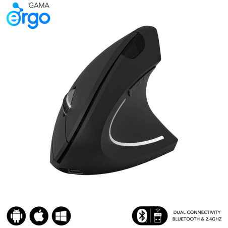RATON SUBBLIM GLIDE ERGO DUAL NEGRO RECARGABLE