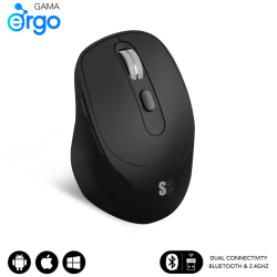 RATON SUBBLIM ERGO DUAL NEGRO RECARGABLE