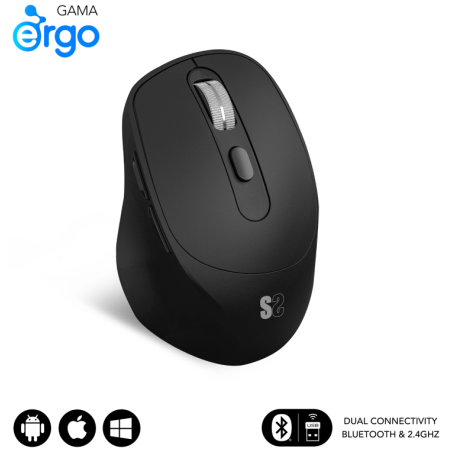 RATON SUBBLIM ERGO DUAL NEGRO RECARGABLE
