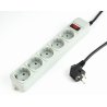 REGLETA GEMBIRD 5 ENCHUFES PROTECTOR CONTRA SOBRETENSIONES 10 PIES