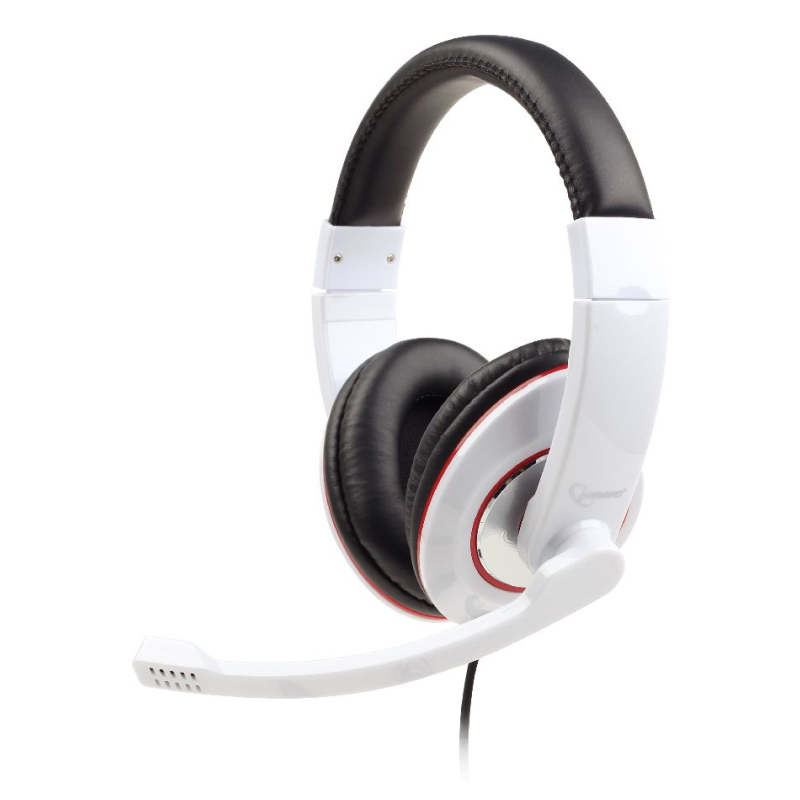 AURICULARES ESTEREO GEMBIRD BLANCO BRILLANTE