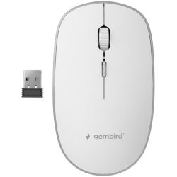 RATON GEMBIRD OPTICO SILENCIOSO BLANCO RF INALAMBRICO PILAS
