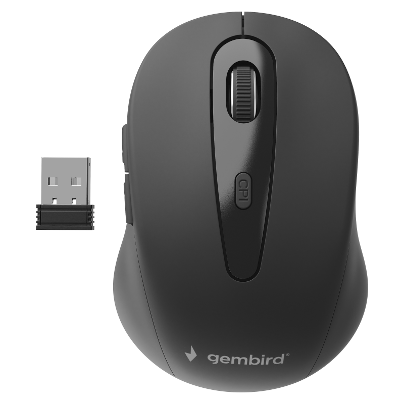 RATON OPTICO INALAMBRICO GEMBIRD DE 6 BOTONES NEGRO