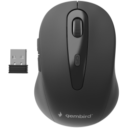 RATON GEMBIRD OPTICO 6 BOTONES NEGRO RF INALAMBRICO PILAS