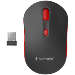 RATON OPTICO INALAMBRICO GEMBIRD NEGRO ROJO