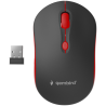 RATON GEMBIRD OPTICO NEGRO ROJO RF INALAMBRICO PILAS