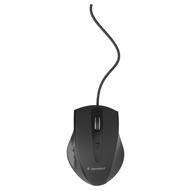 RATON OPTICO GEMBIRD CON CABLE NEGRO