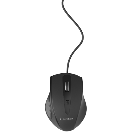RATON OPTICO GEMBIRD CON CABLE NEGRO