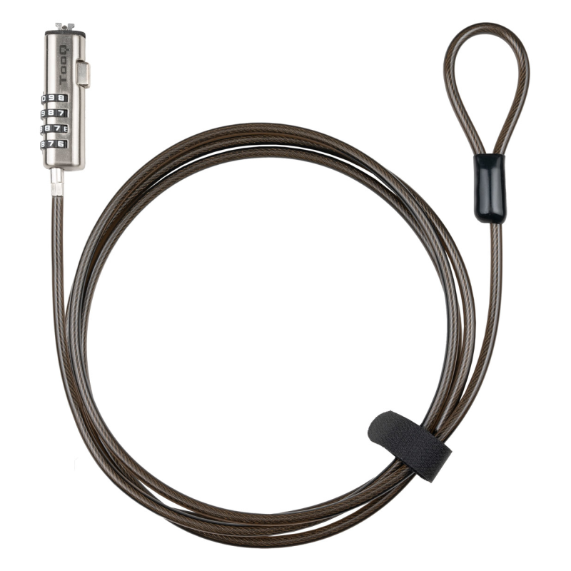 CABLE SEGURIDAD TOOQ NANO 25X6MM COMBINACION PORTATIL
