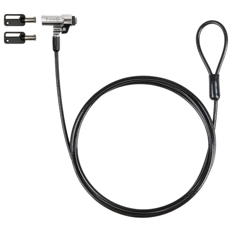 CABLE SEGURIDAD TOOQ NANO 25X6MM LLAVE PARA PORTATILES