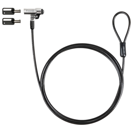CABLE SEGURIDAD TOOQ NANO 25X6MM LLAVE PARA PORTATILES