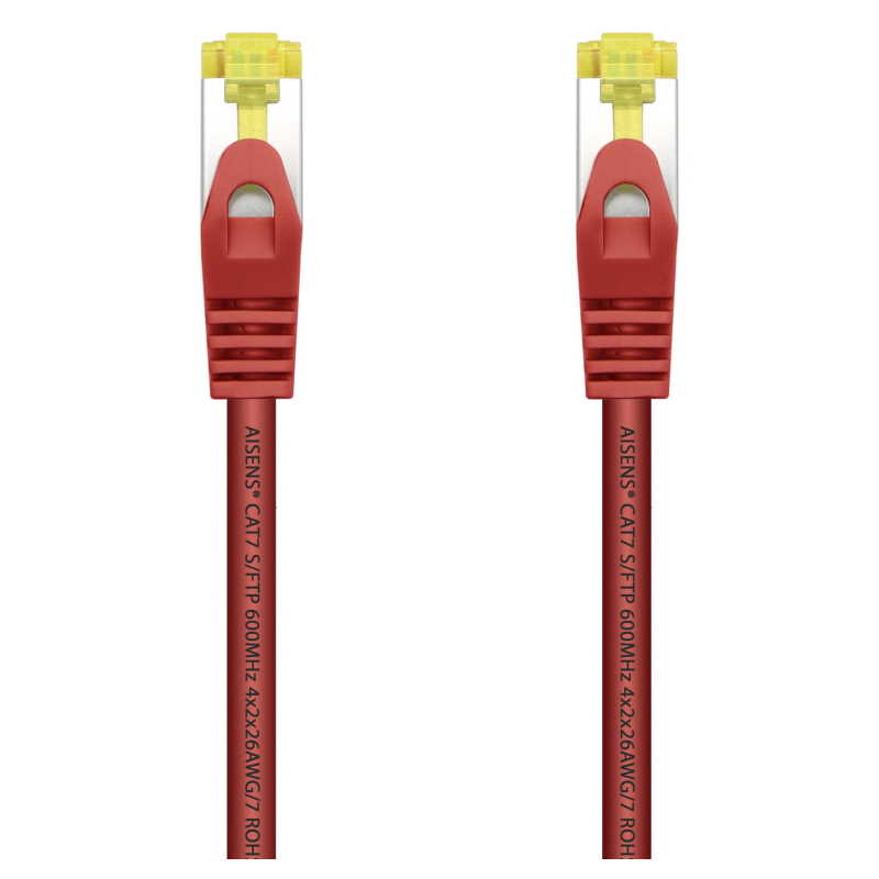 CABLE RED AISENS LATIGUILLO RJ45 LSZH CAT7 SFTP PIMF 25CM ROJO