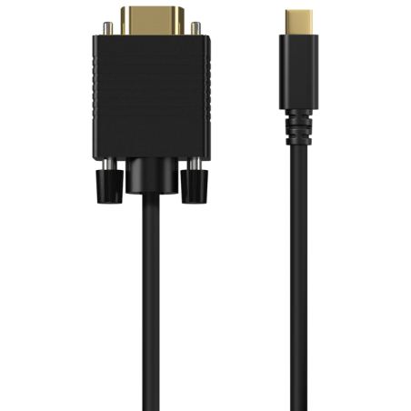 CABLE CONVERSOR AISENS USB C A VGA USB C M HDB15 M NEGRO 08M