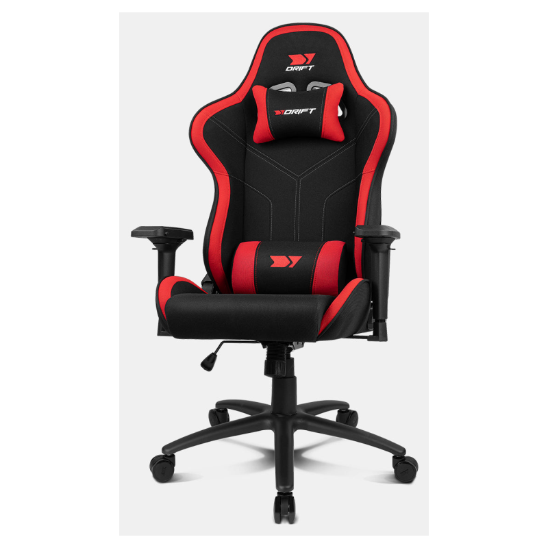SILLA GAMING DRIFT DR110BR TEJIDO NEGRO ROJO