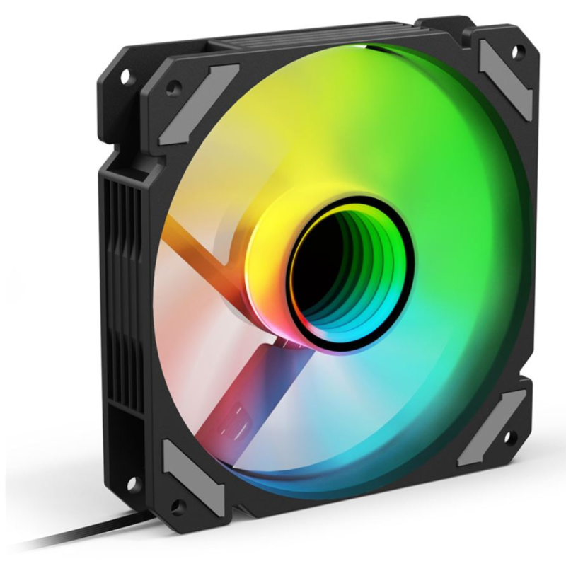 VENTILADOR CAJA SHARKOON MIRROR PWM RGB REVERSE NEGRO
