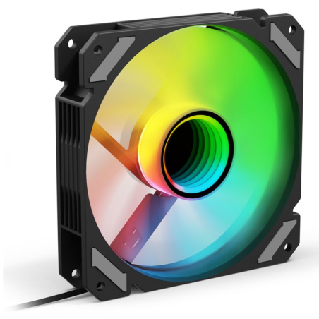VENTILADOR CAJA SHARKOON MIRROR PWM RGB REVERSE NEGRO