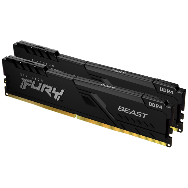 DDR4 KINGSTON 2x 8GB 3200 FURY BEAST NEGRO