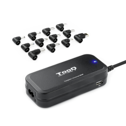 CARGADOR AUTOMATICO UNIVERSAL TOOQ TQLC 90BS02AT 90W 2XUSB 12 CONECTORES