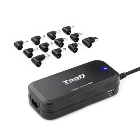 CARGADOR AUTOMATICO UNIVERSAL TOOQ TQLC 90BS02AT 90W 2XUSB 12 CONECTORES
