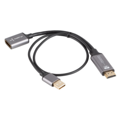 ADAPTADOR LANBERG 4K HDMI MACHO DISPLAYPORT HEMBRA 20CM
