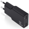 CARGADOR AISENS GAN ULTRA DELGADO 30W 2XUSB C PD30 QC40 NEGRO