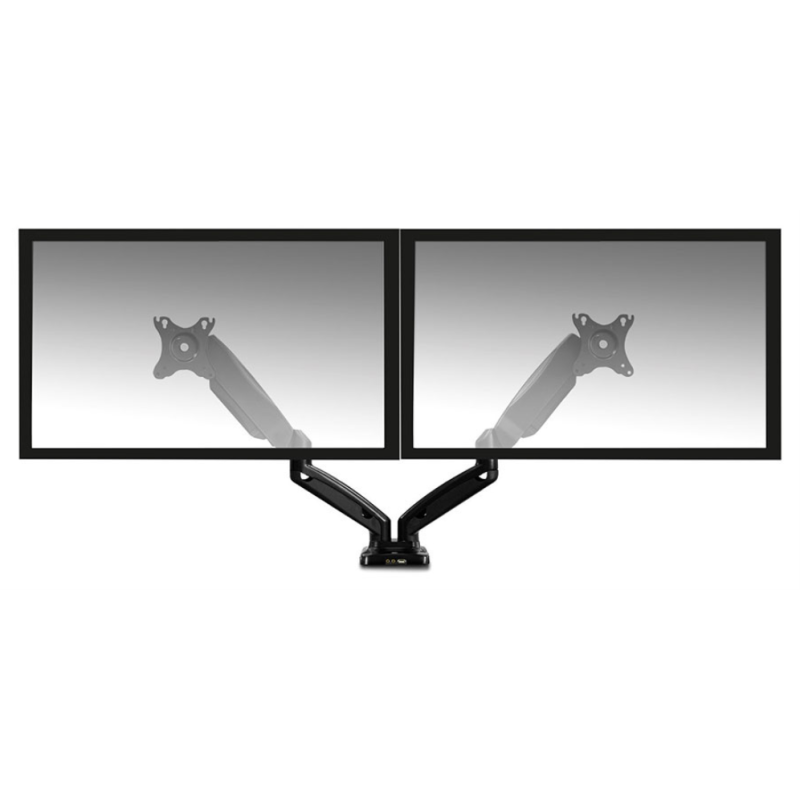 SOPORTE MONITOR EWENT FLEXIBLE 2 MONITOR PLANO 9KG 17 34 VESA 75x75 o 100x100