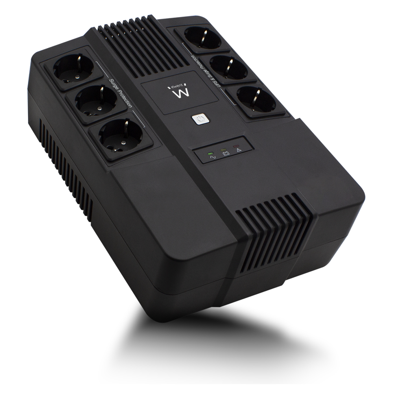 SAI EWENT INTERACTIVO DE 600VA CON AVR 6 PUERTOS CEE7 3