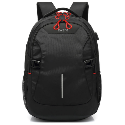 MOCHILA EWENT PARA PORTATIL 156 NEGRA CON CONEXION USB